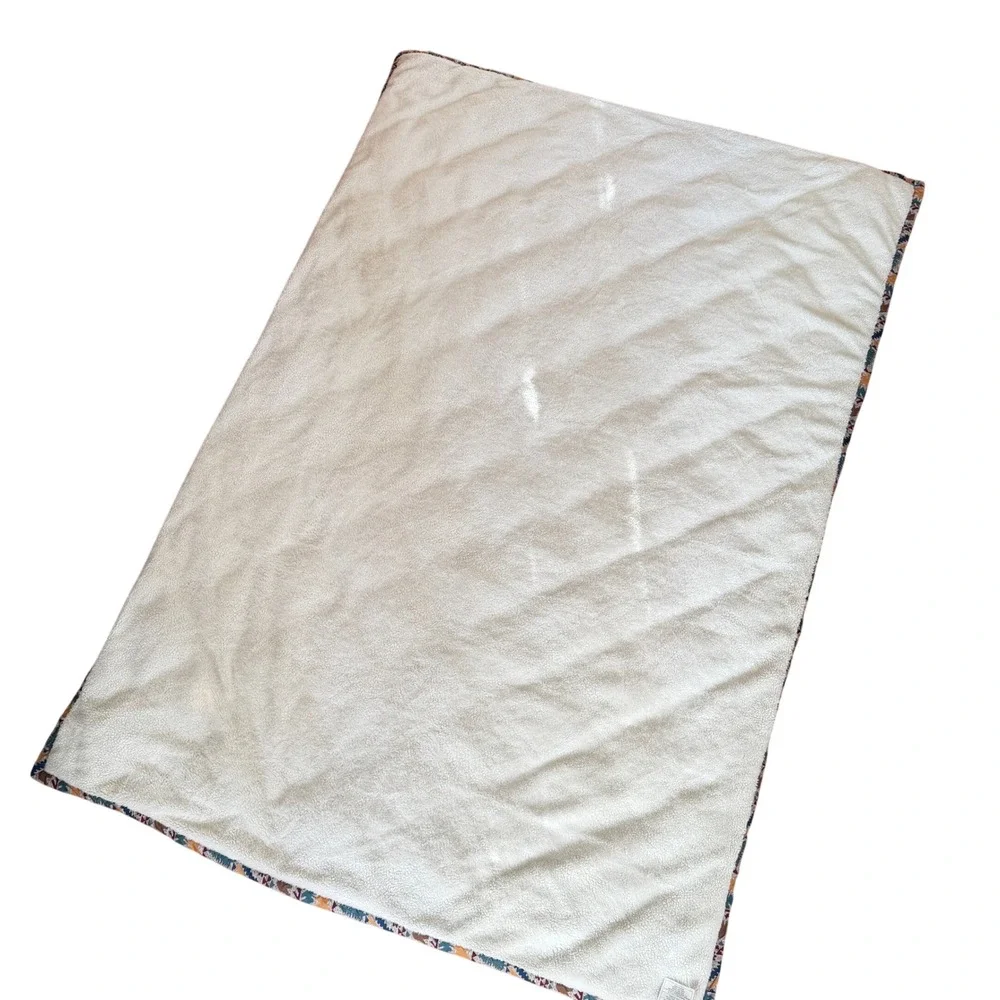 Eddie Bauer Down Throw Blanket Deer Lodge Fleece Reversible Camping Packable